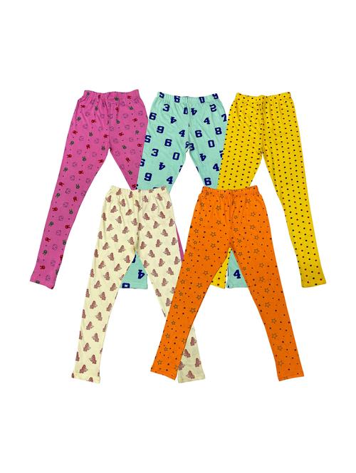 pack of 5 girls printed leggings - 20577682 - Very Small Image - 1
