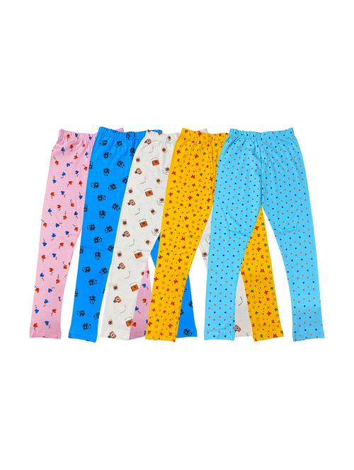 pack of 5 girls printed leggings - 20577708 - Very Small Image - 1