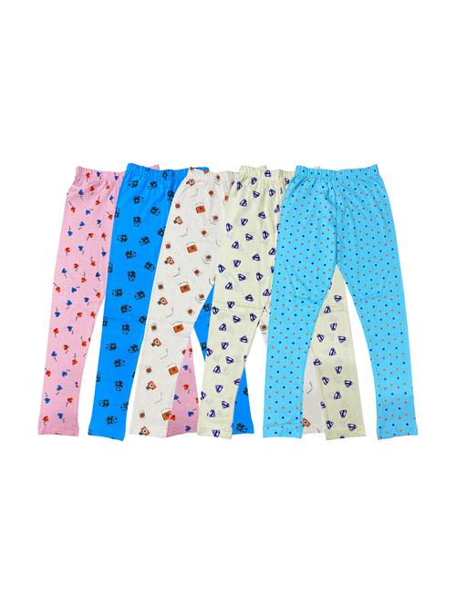 pack of 5 girls printed leggings - 20577709 - Very Small Image - 1