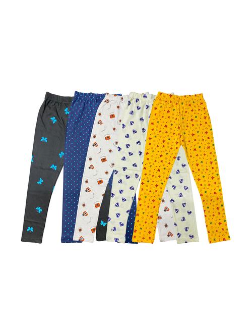 pack of 5 girls printed leggings - 20577728 - Very Small Image - 1