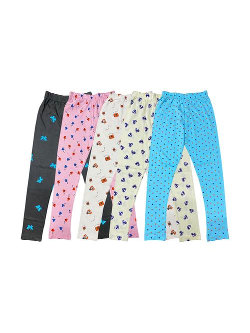 pack of 5 girls printed leggings - 20577736 - Very Small Image - 1