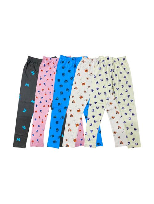 pack of 5 girls printed leggings - 20577743 - Very Small Image - 1