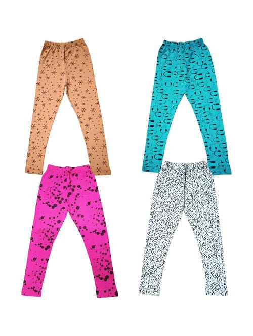 pack of 4 girls printed leggings - 20577820 - Very Small Image - 1