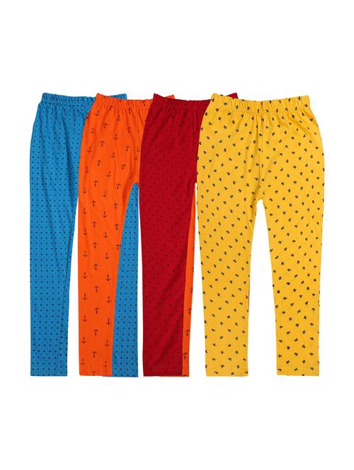girls combos pack of cotton blend leggings - 20578034 - Very Small Image - 1