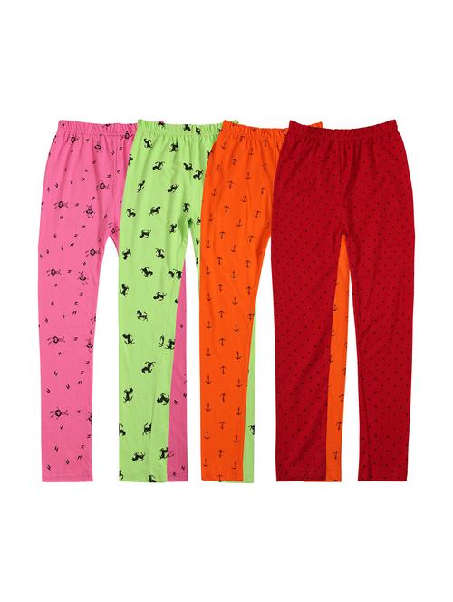 girls combos pack of cotton blend leggings - 20578047 - Very Small Image - 1