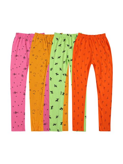 girls combos pack of cotton blend leggings - 20578051 - Very Small Image - 1