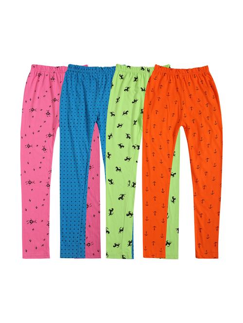 girls combos pack of cotton blend leggings - 20578057 - Very Small Image - 1