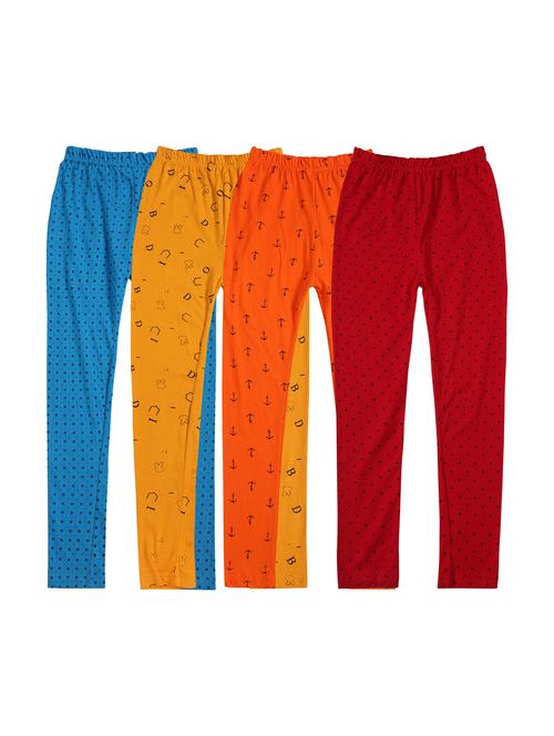 pack of 4 girls printed leggings - 20578098 - Very Small Image - 1