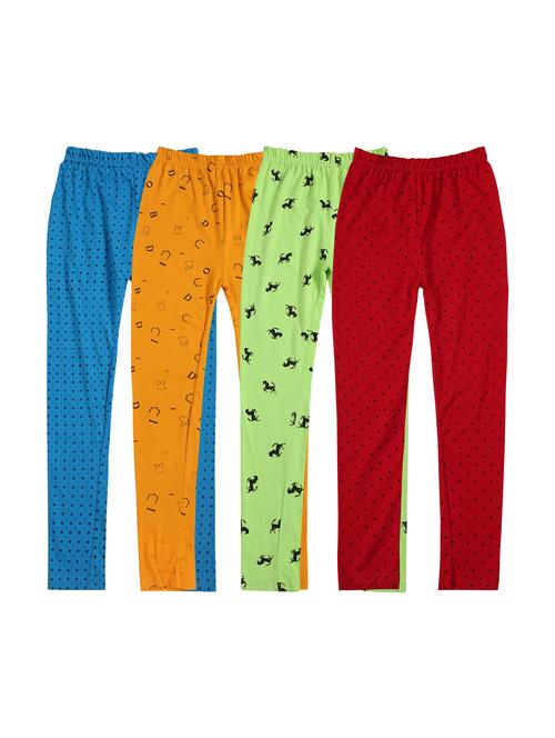 pack of 4 girls printed leggings - 20578099 - Very Small Image - 1