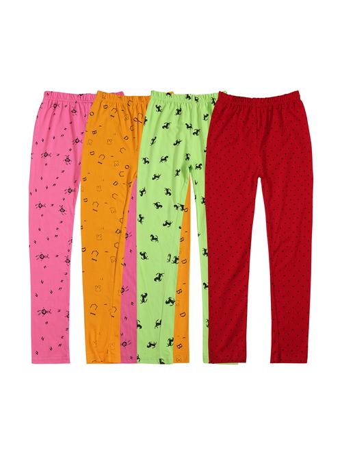 girls pack of 4 printed leggings - 20578140 - Very Small Image - 1