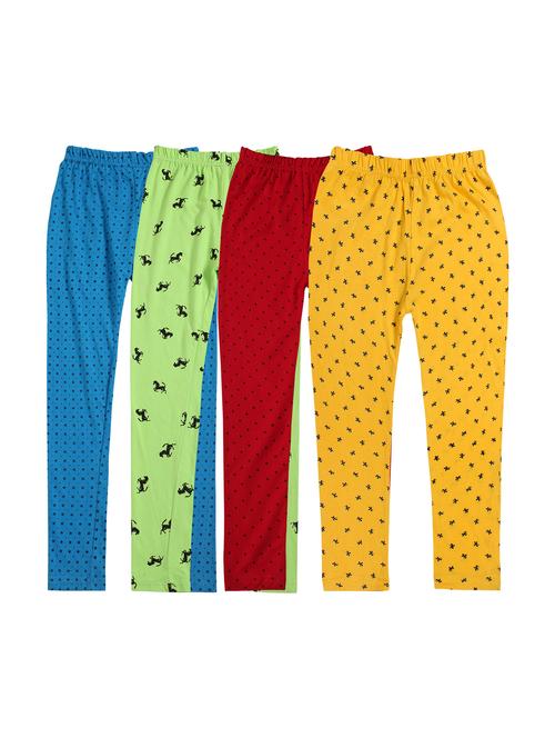 girls pack of 4 printed leggings - 20578184 - Very Small Image - 1