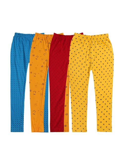 girls pack of 4 printed leggings - 20578187 - Very Small Image - 1