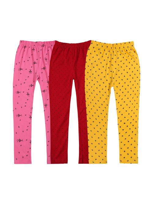 girls pack of 3 printed leggings - 20578260 - Very Small Image - 1