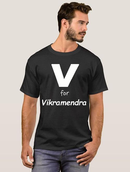 men round neck front print t-shirt - 20579901 - Very Small Image - 1