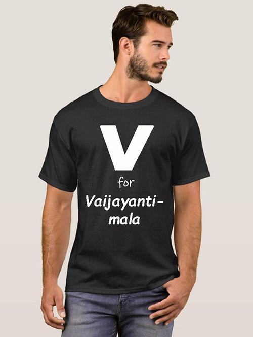 men round neck front print t-shirt - 20580007 - Very Small Image - 1