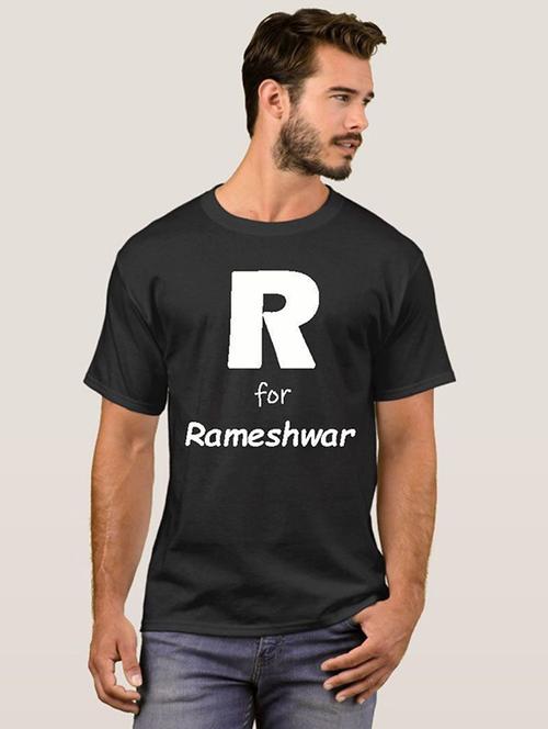 men round neck front print t-shirt - 20581102 - Very Small Image - 1