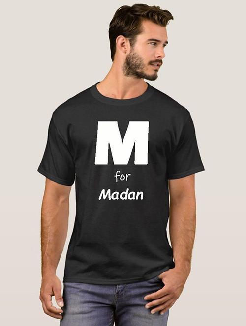 men round neck front print t-shirt - 20582011 - Very Small Image - 1