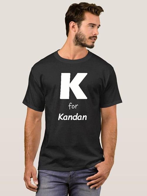 men round neck front print t-shirt - 20582246 - Very Small Image - 1