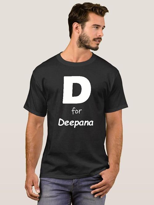 mens black typographic t-shirt - 20583072 - Very Small Image - 1