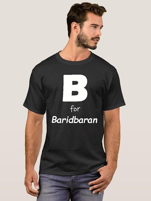 mens black typographic t-shirt - 20583338 - Very Small Image - 1