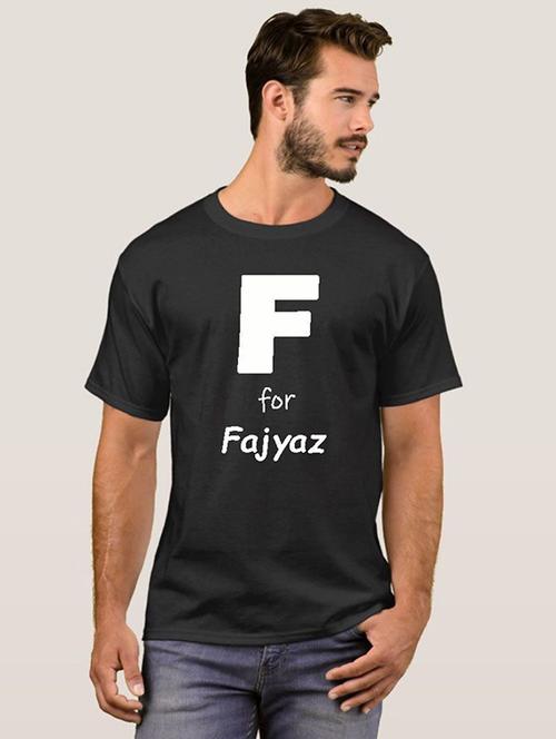 mens black typographic t-shirt - 20584027 - Very Small Image - 1