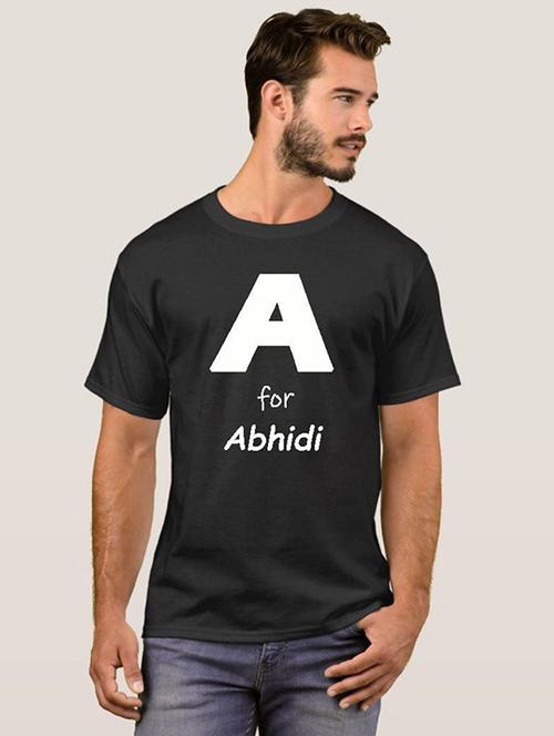 mens black typographic t-shirt - 20584092 - Very Small Image - 1