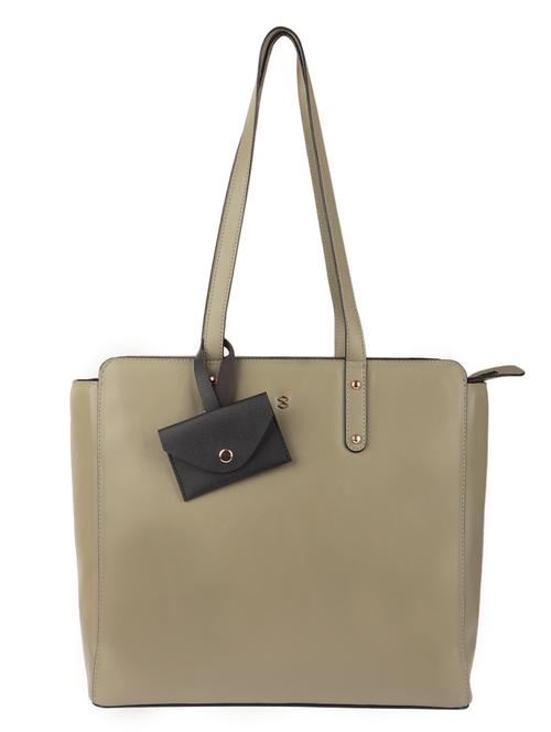 olive green solid regular handbag - 20584154 - Very Small Image - 1