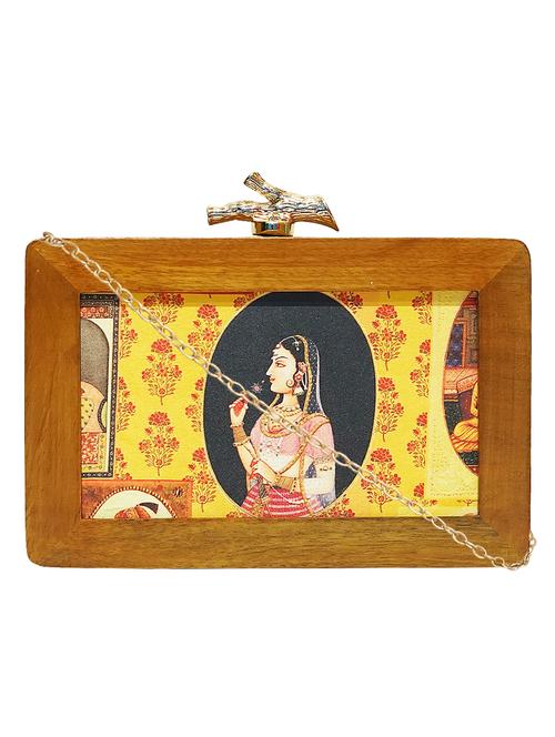 women multi color wooden clutch - 20584188 - Very Small Image - 1