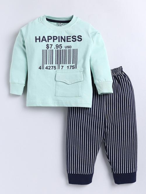 boys printed full length twin set - 20584228 - Very Small Image - 1