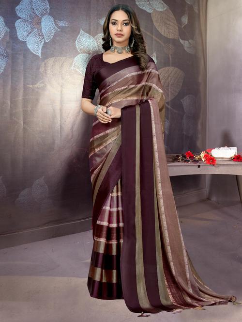 multi colored printed saree with blouse - 20585048 - Very Small Image - 1
