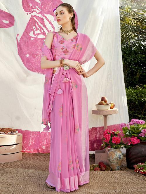 women paisley printed bordered saree - 20586511 - Very Small Image - 1