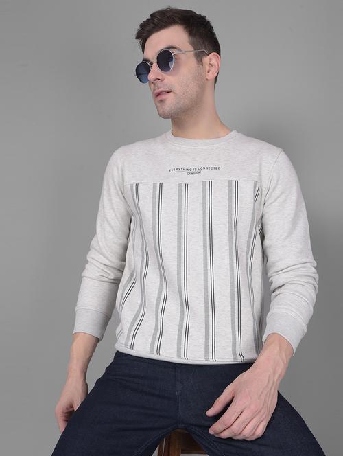 grey polycotton all over print sweatshirt - 20586575 - Very Small Image - 1