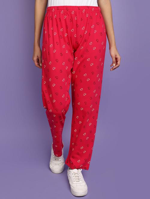 fuchsia cotton plus track pants - 20587594 - Very Small Image - 1