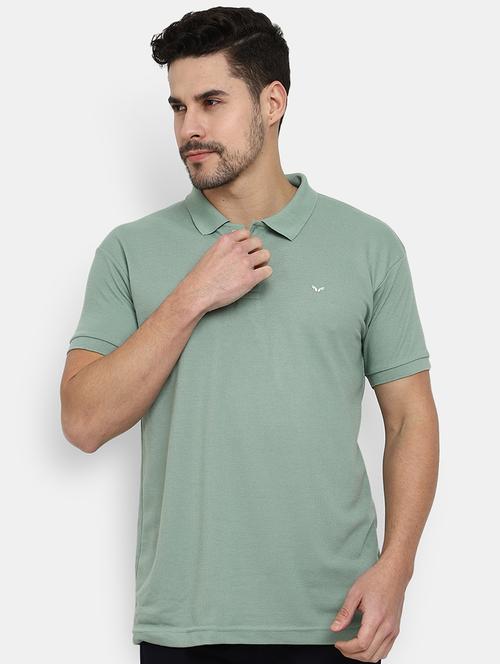 men solid cotton polo t-shirt - 20587860 - Very Small Image - 1