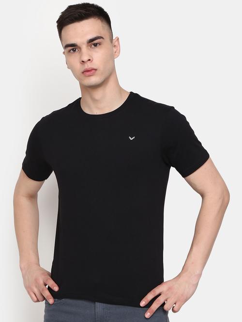 men round neck solid cotton t-shirt - 20588005 - Very Small Image - 1