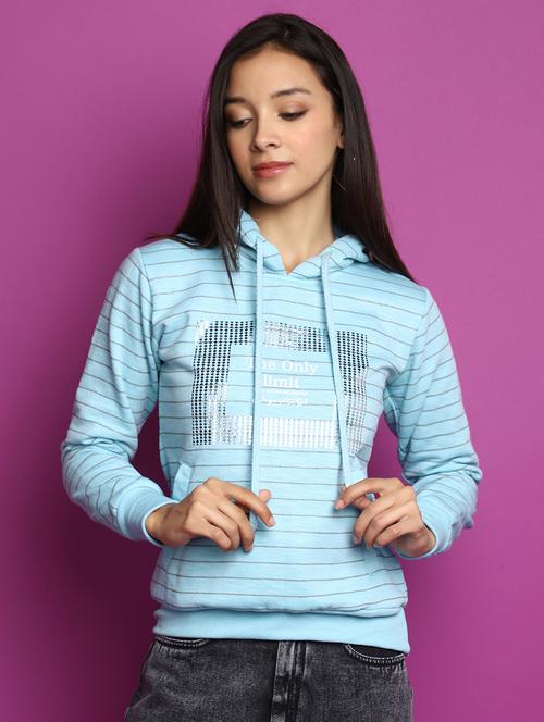 women long sleeves striped sweatshirt - 20588830 - Very Small Image - 1
