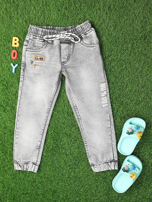 grey printed detailed denim jogger jeans - 20589707 - Very Small Image - 1