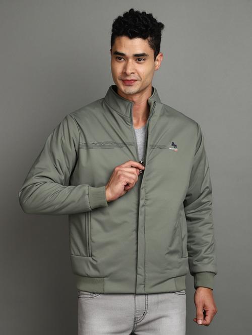 olive cotton casual jacket - 20591027 - Very Small Image - 1