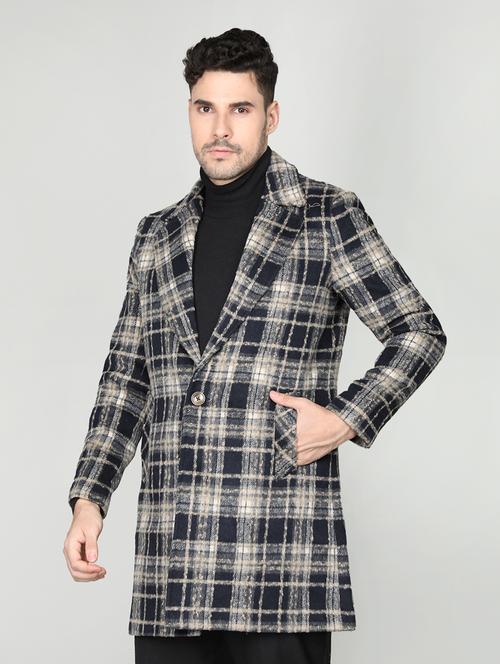 men checked woollen casual blazer - 20592465 - Very Small Image - 1
