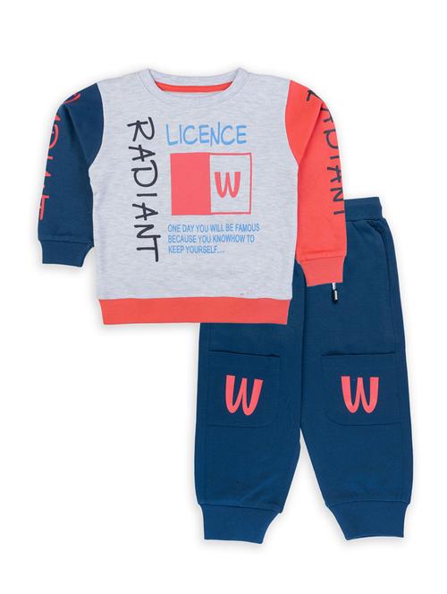 boys color block t-shirt & jogger set - 20592673 - Very Small Image - 1