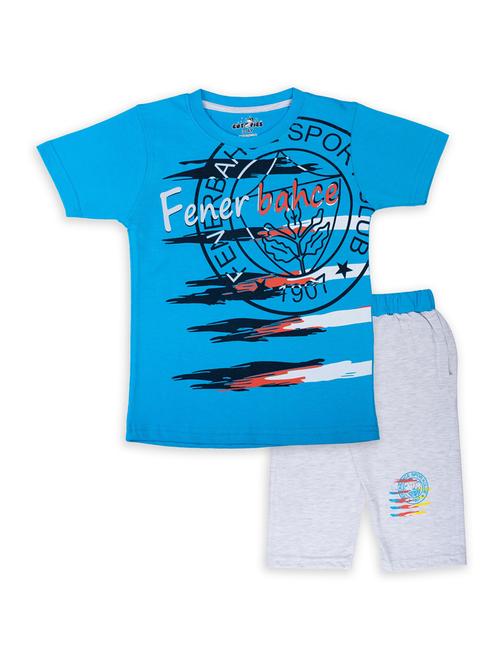 boys printed capri twin set - 20592778 - Very Small Image - 1