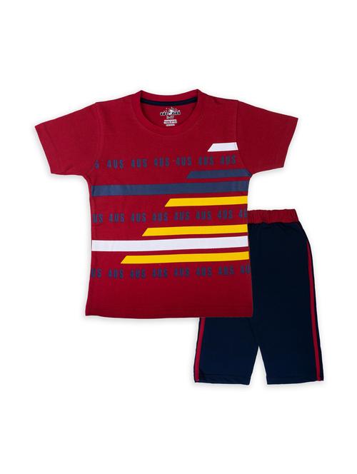 boys printed shorts set - 20592787 - Very Small Image - 1