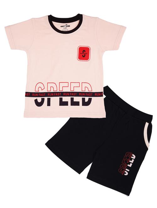 boys printed shorts twin set - 20592810 - Very Small Image - 1
