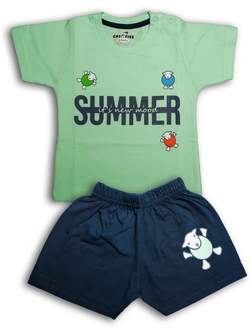 boys printed shorts twin set - 20592913 - Very Small Image - 1