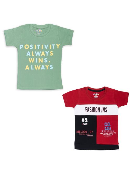 pack of 2 - multi colored cotton blend t-shirts - 20592976 - Very Small Image - 1