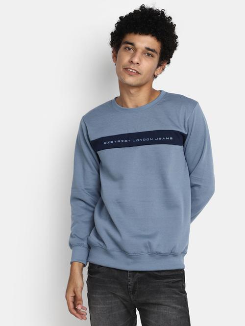 men regular fit typographic print round neck sweatshirt - 20595004 - Very Small Image - 1