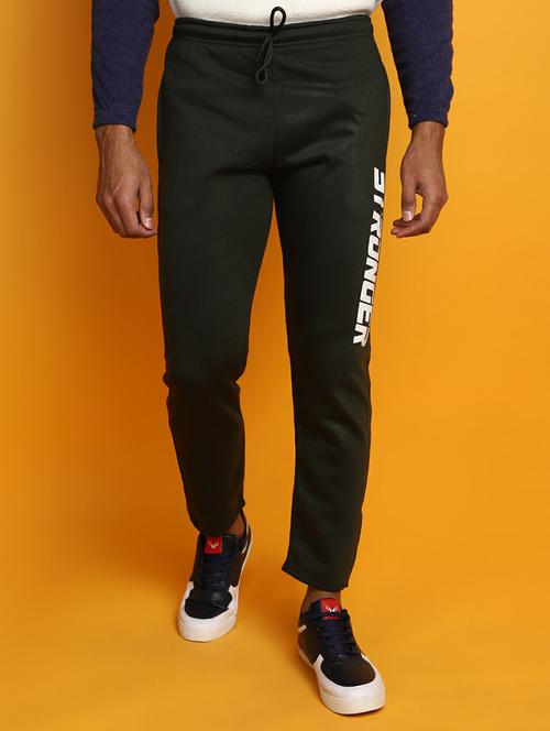 men dark olive ankle length track pant - 20595079 - Very Small Image - 1