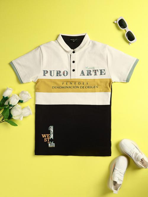 kids colourblocked front print t-shirt - 20595206 - Very Small Image - 1