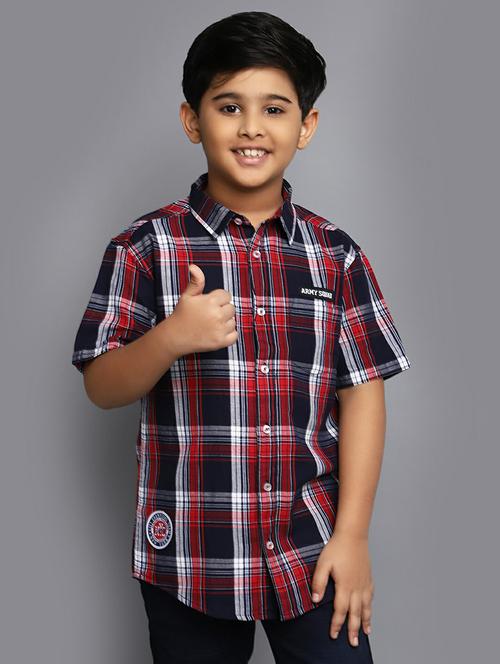 boys checkered cotton shirt - 20595396 - Very Small Image - 1