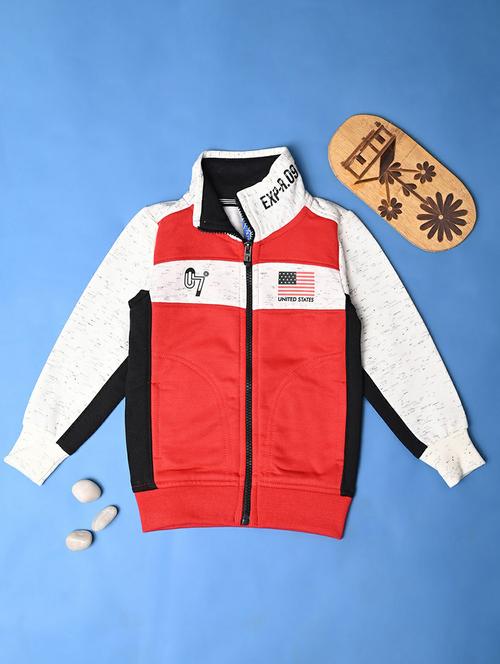 color blocked stand collar sweatshirt - 20595857 - Very Small Image - 1
